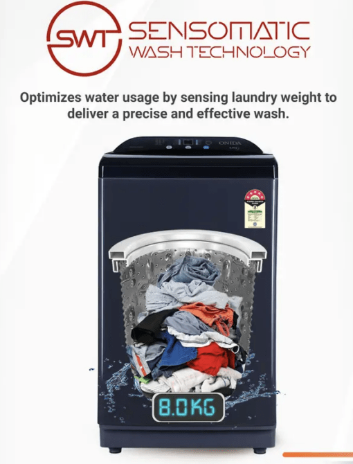 Onida 8 kg 5 Star T85GDB Fully Automatic Top Load Washing Machine - Image 2